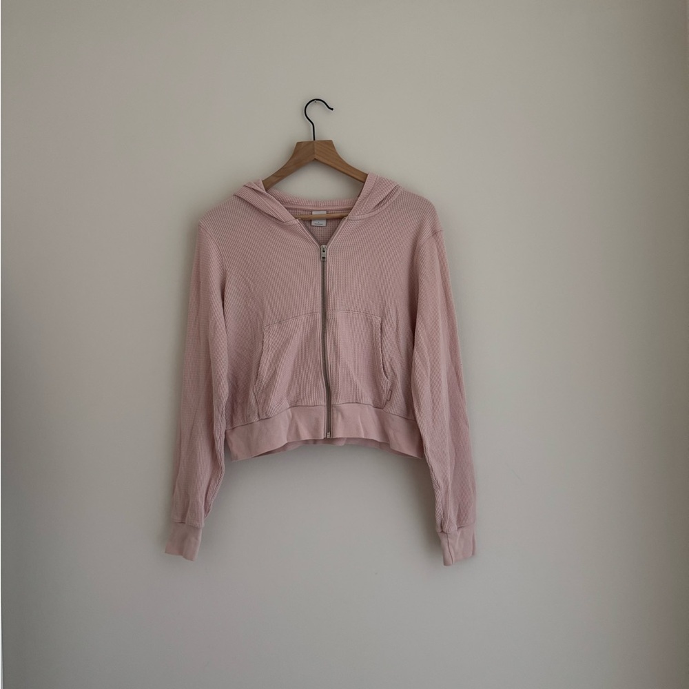 Aritzia TNA Cropped Pink Sweatshirt